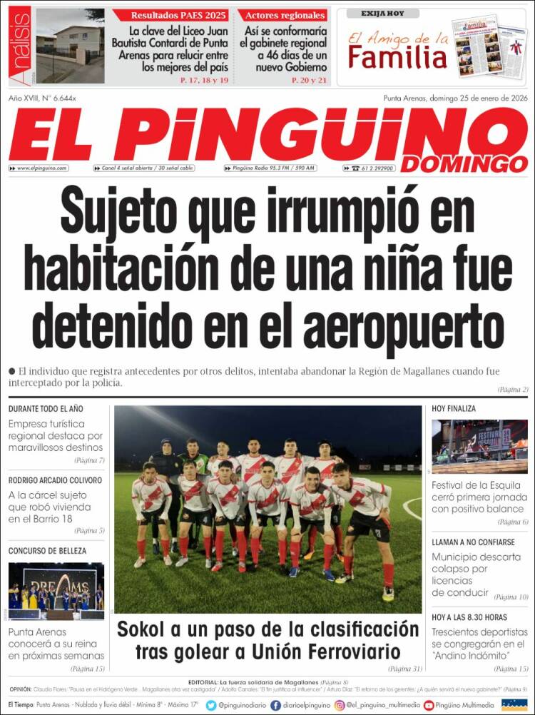 Portada de El Pingüino (Chile)