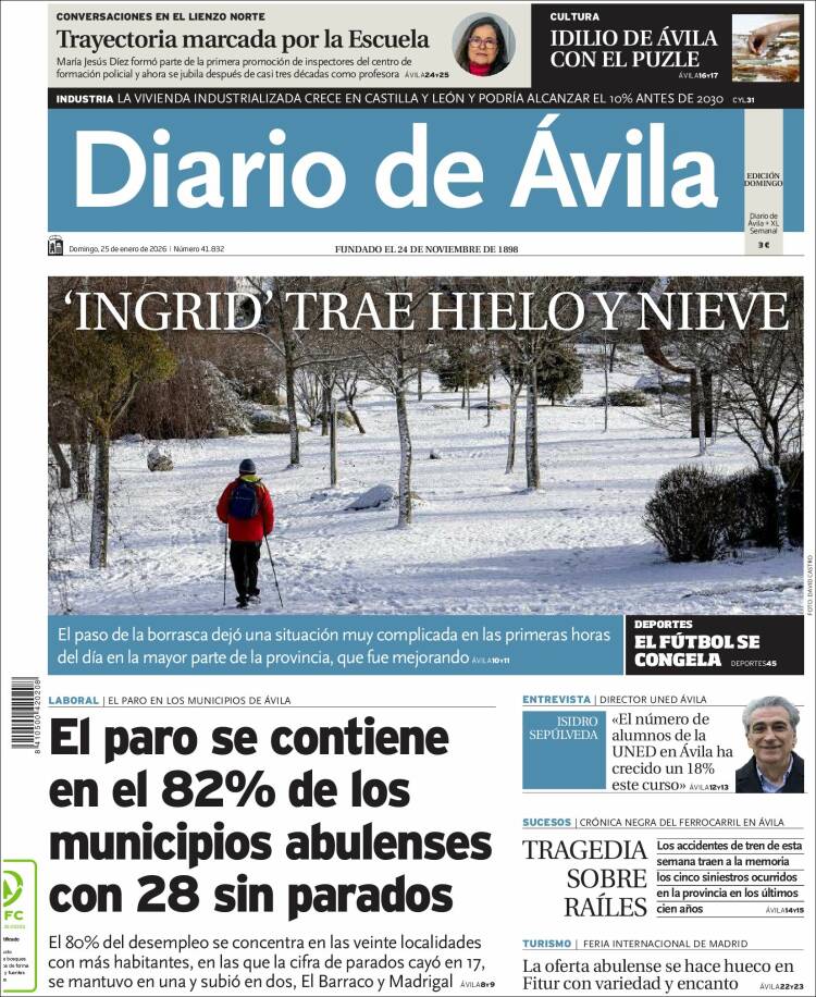 Portada de Diario de Ávila (Espa&ntilde;a)