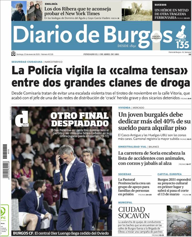 Portada de Diario de Burgos (Espa&ntilde;a)
