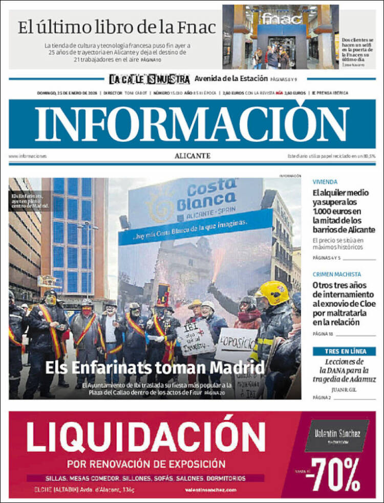 Portada de Diario Información (Espa&ntilde;a)