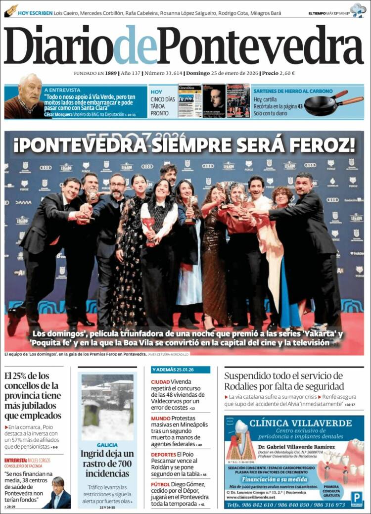 Portada de Diario de Pontevedra (Espa&ntilde;a)