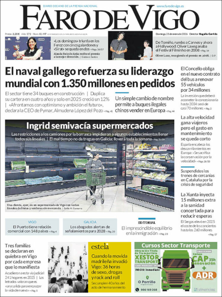 Portada de Faro de Vigo (Espa&ntilde;a)