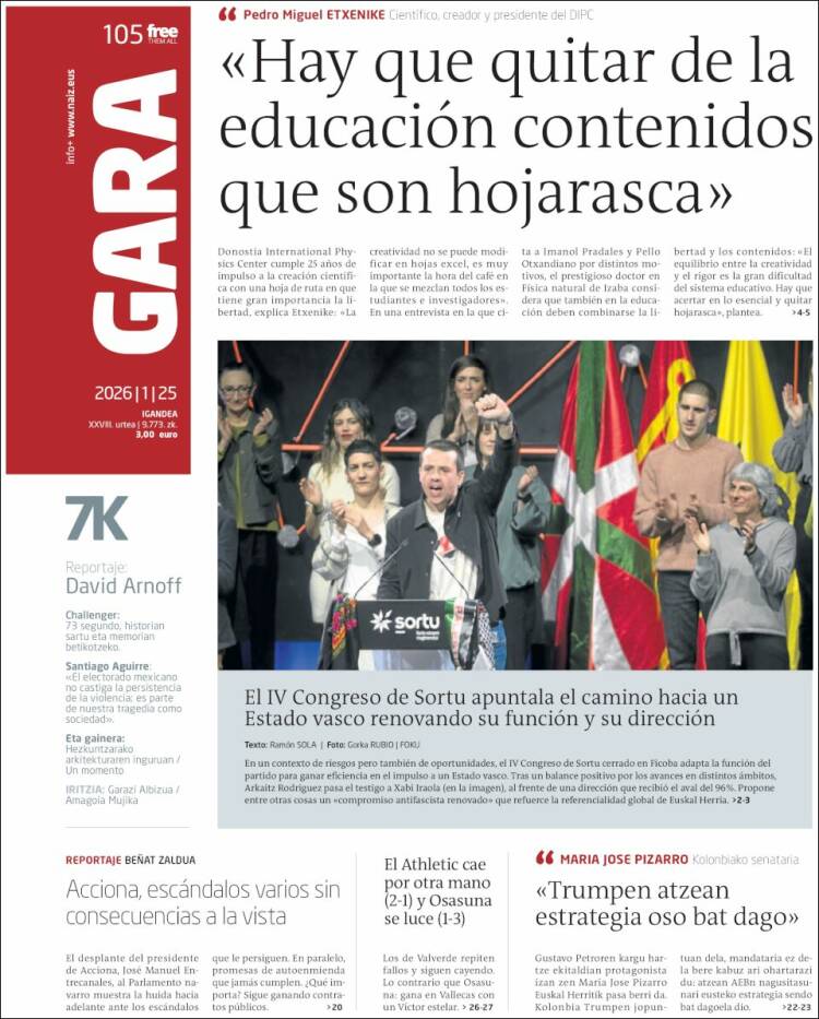 Portada de Gara (Espa&ntilde;a)
