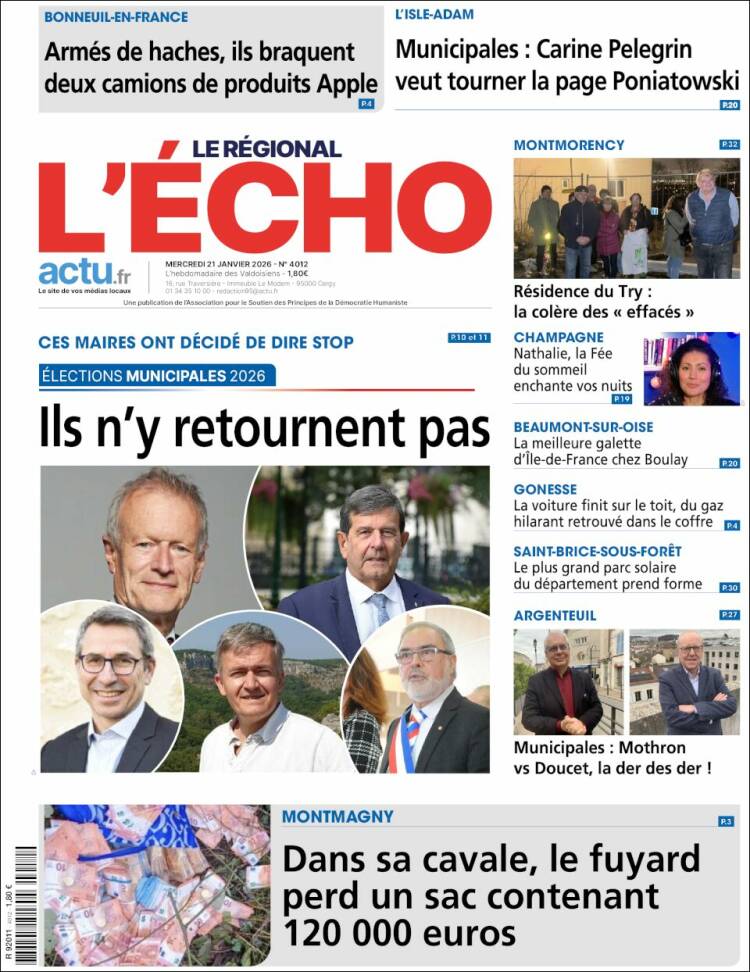 Portada de L'Echo de la Haute-Vienne (Francia)