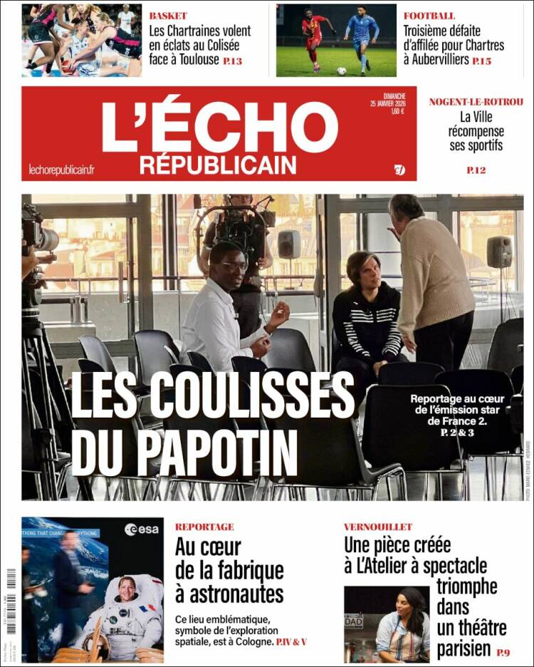 Portada de L'Echo Républicain (Francia)