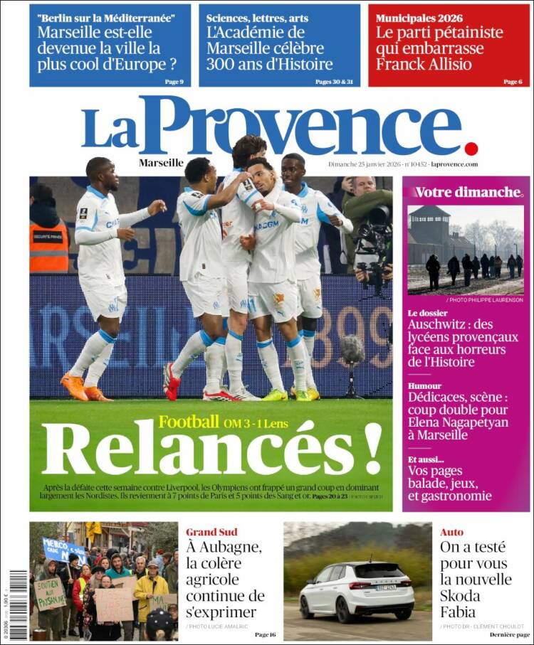Portada de La Provence (Francia)