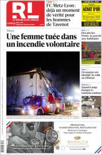 Portada de Le Republicain Lorrain (Francia)