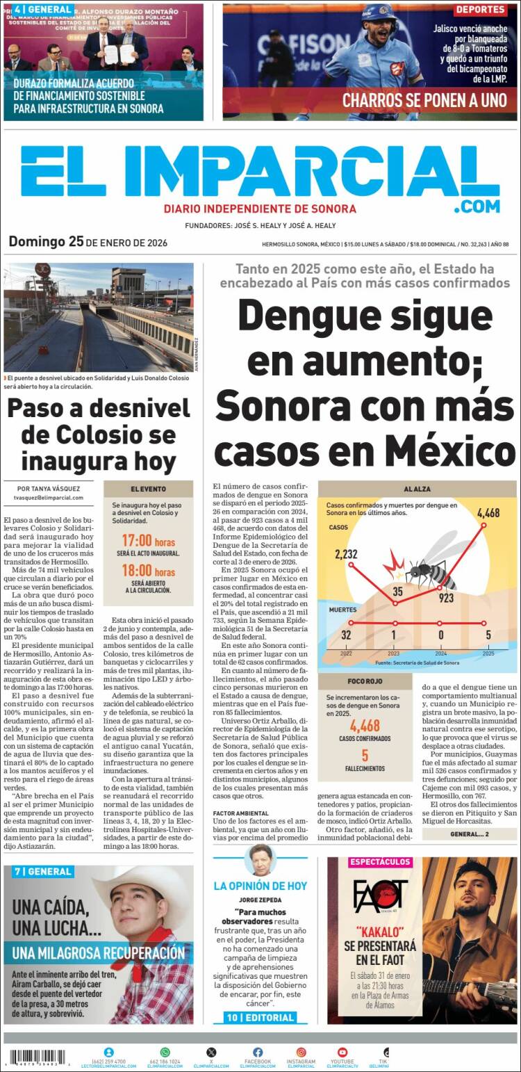Portada de El Imparcial (M&eacute;xico)