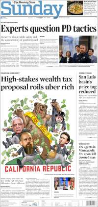 Portada de San Jose Mercury News (&Eacute;tats-Unis)