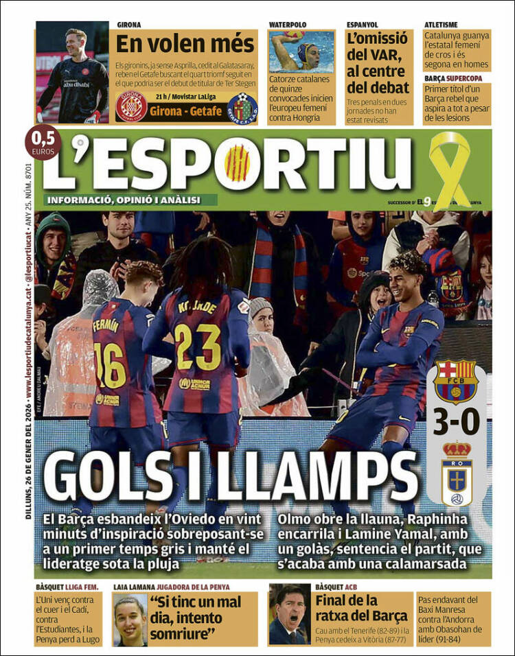 Portada de L'Esportiu (Espa&ntilde;a)