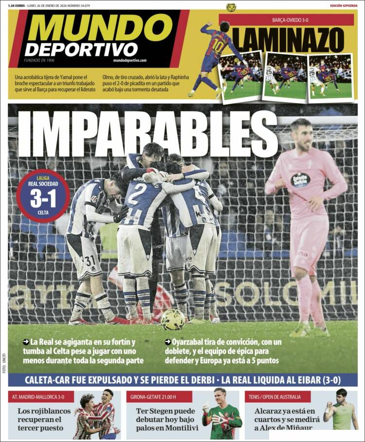 Portada de Mundo Deportivo Gipuzkoa (Espa&ntilde;a)