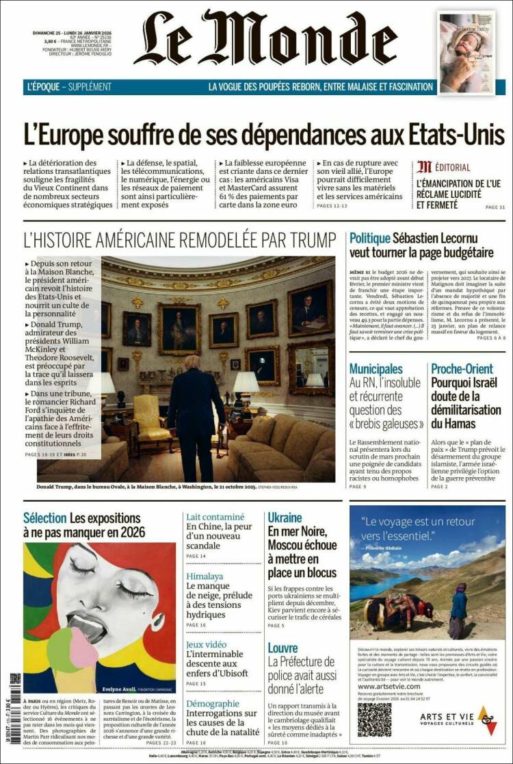 Portada de Le Monde (Francia)