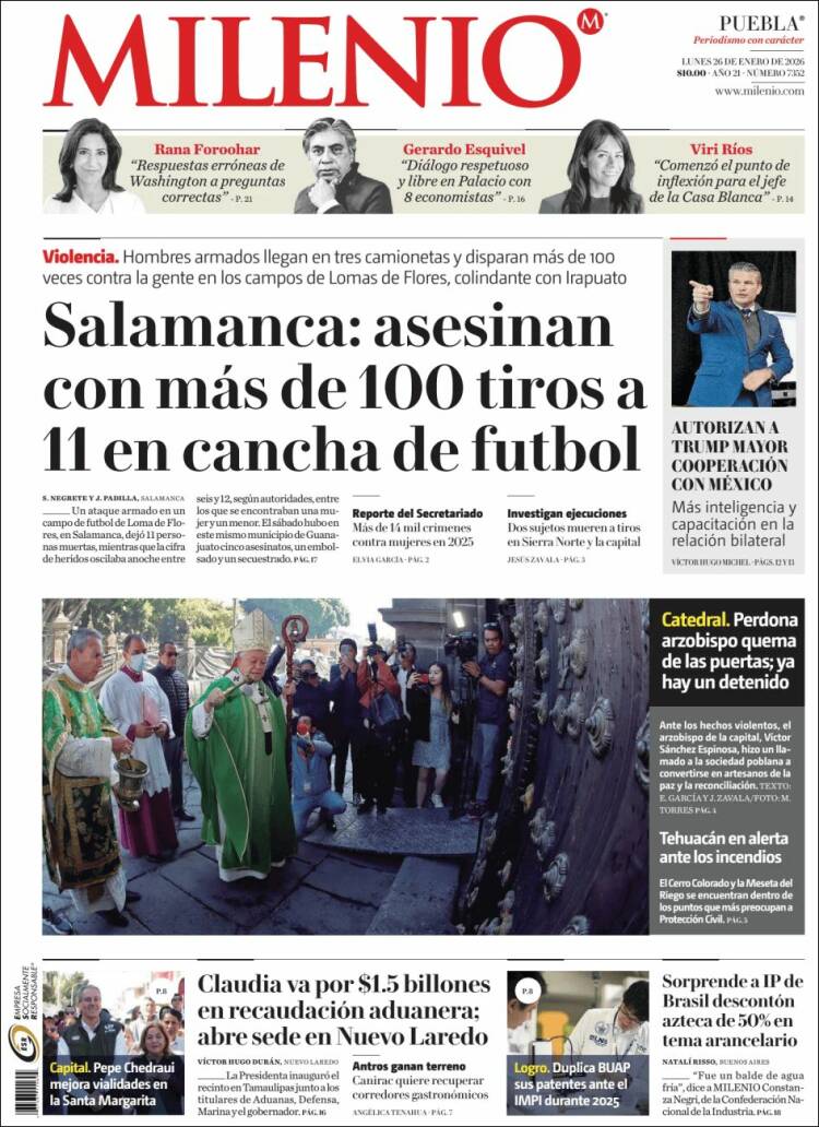 Portada de Milenio de Puebla (M&eacute;xico)