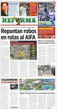 Portada de Reforma (M&eacute;xico)