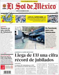 Portada de El Sol de México (M&eacute;xico)