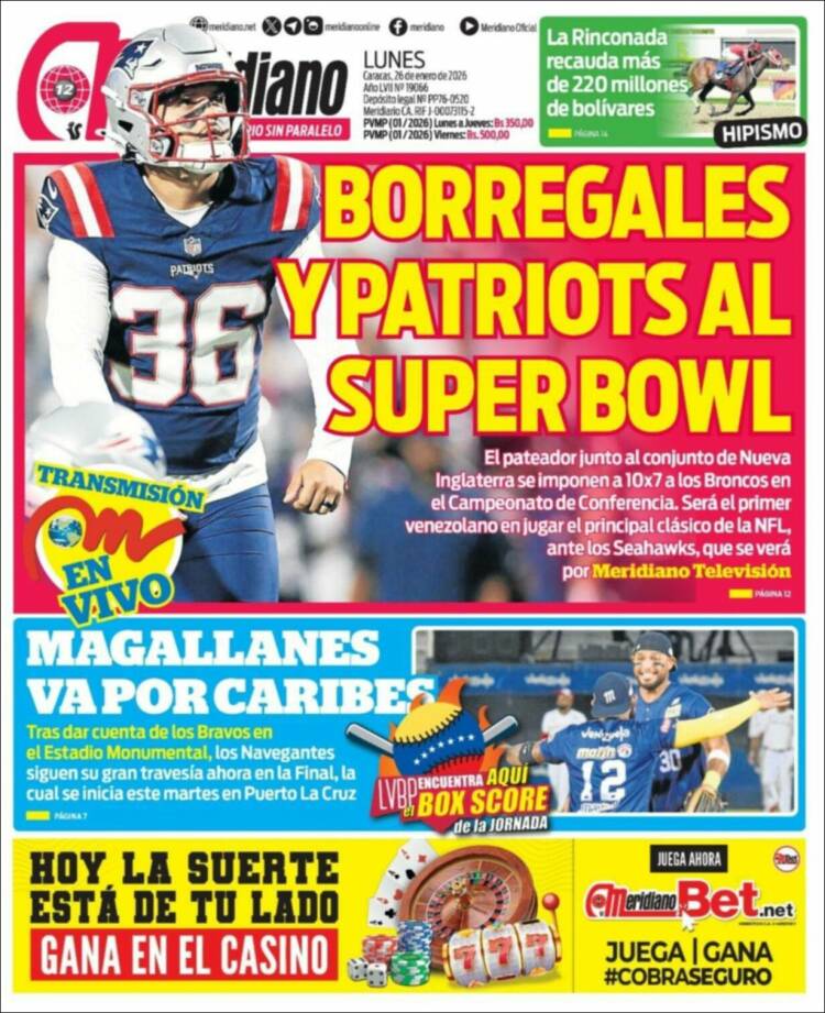 Portada de Meridiano (Venezuela)