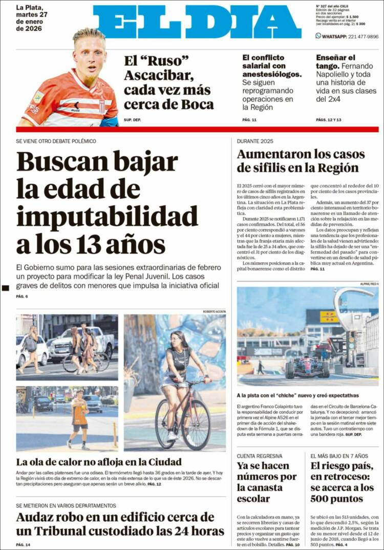 Portada de El Día de la Plata (Argentina)