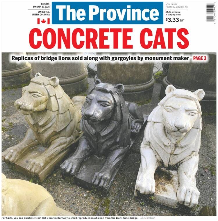 Portada de The Province (Canad&aacute;)