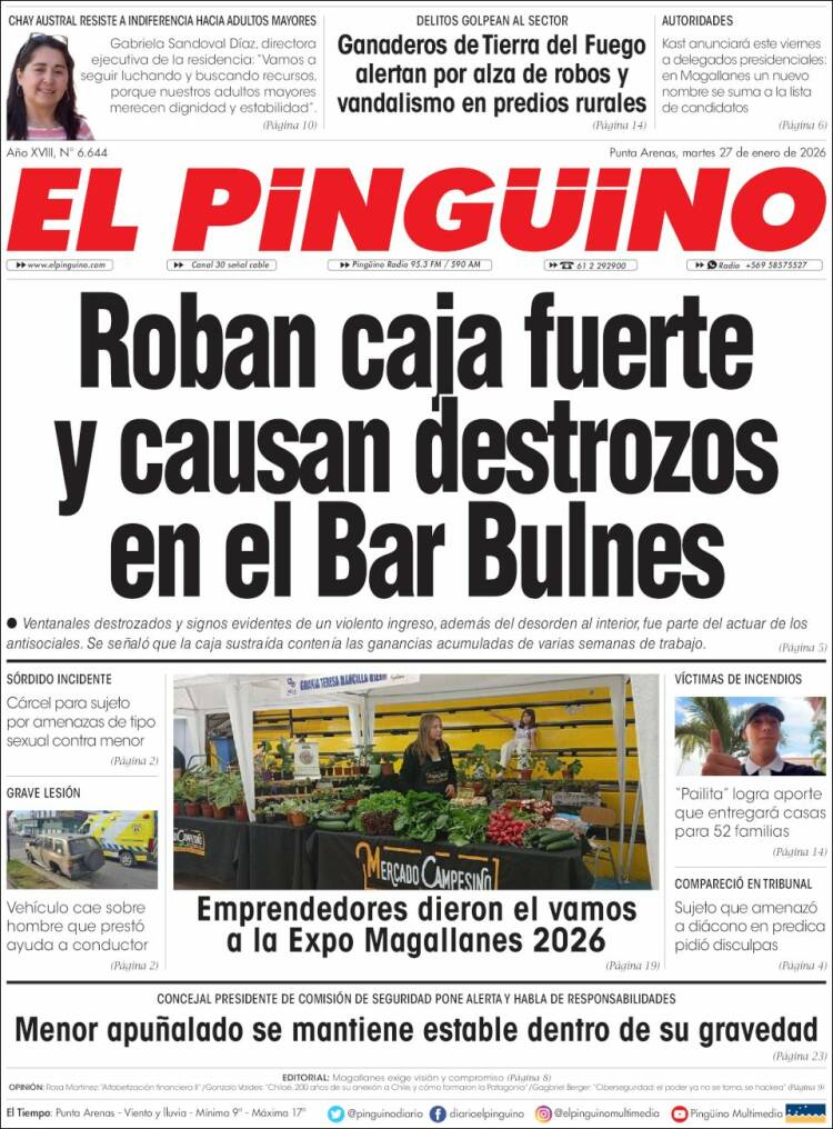 Portada de El Pingüino (Chile)