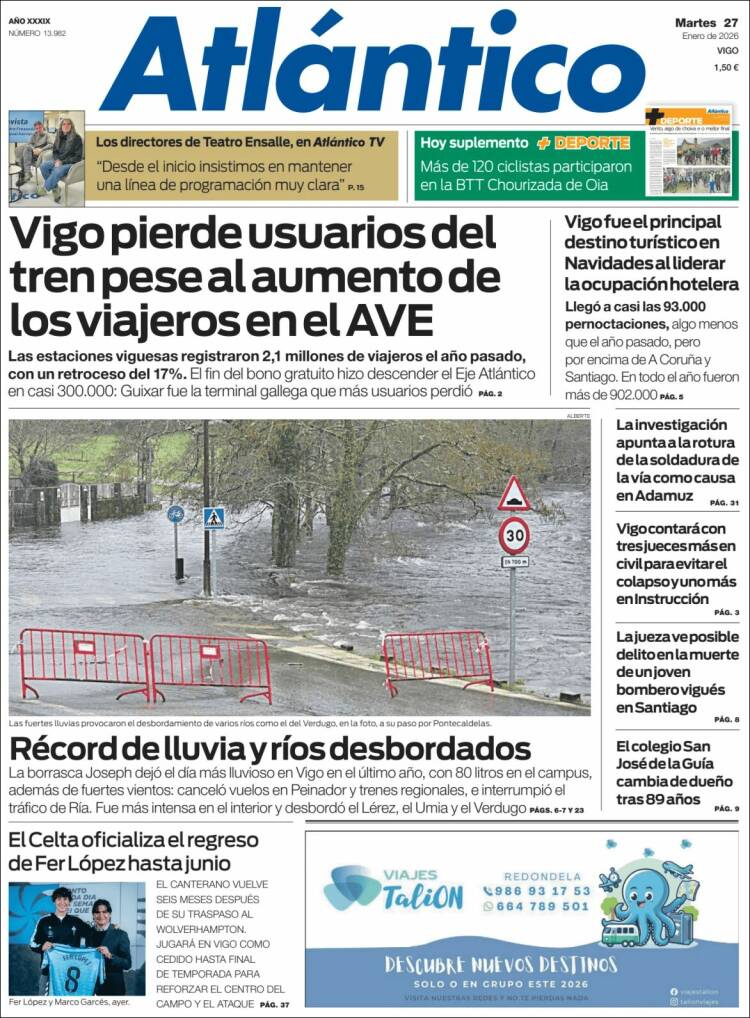 Portada de Atlántico Diario (Espa&ntilde;a)