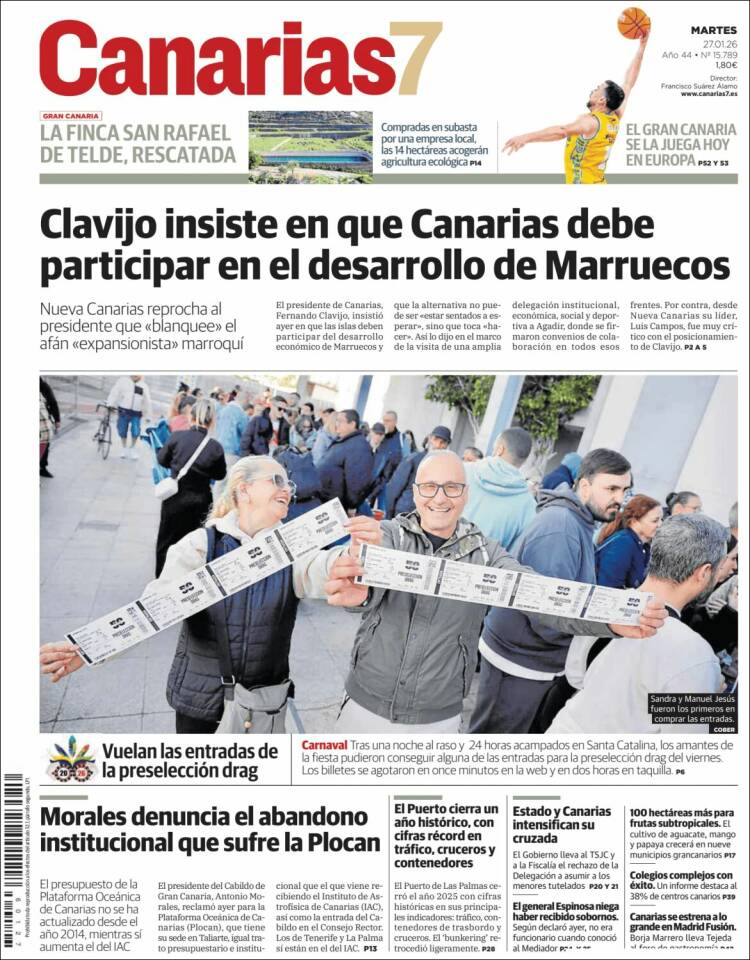 Portada de Canarias 7 (Espa&ntilde;a)