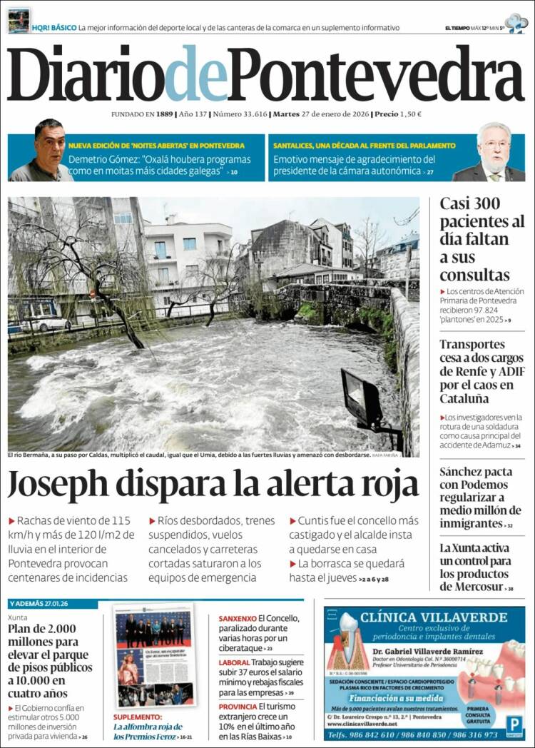 Portada de Diario de Pontevedra (Espa&ntilde;a)