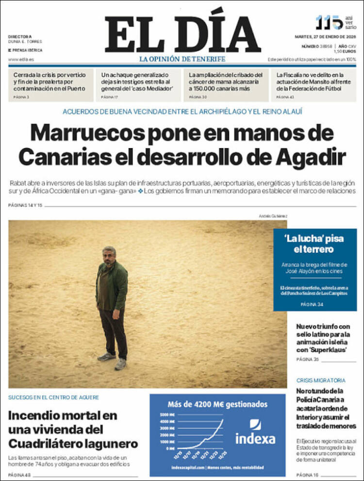 Portada de El Día (Espa&ntilde;a)