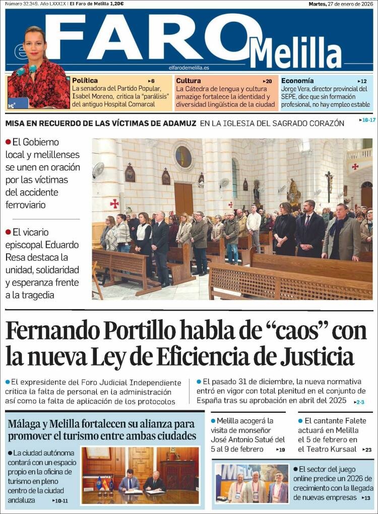 Portada de El Faro de Melilla (Espa&ntilde;a)