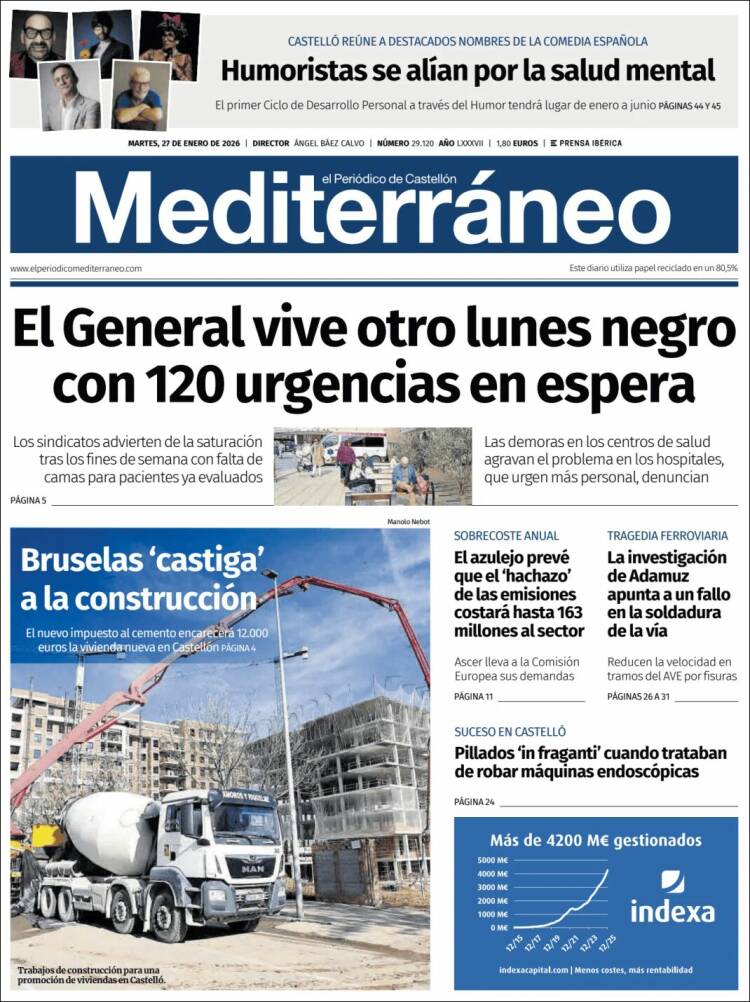Portada de El Periódico Mediterraneo (Espa&ntilde;a)
