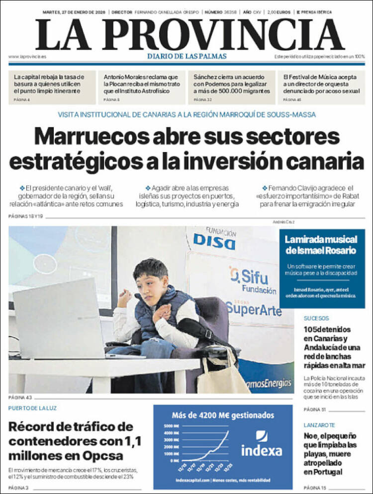 Portada de La Provincia (Espa&ntilde;a)