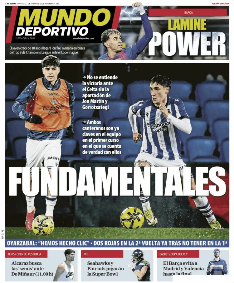 Portada de Mundo Deportivo Gipuzkoa (Espa&ntilde;a)