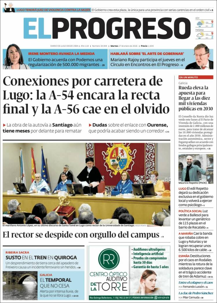 Portada de El Progreso (Espa&ntilde;a)
