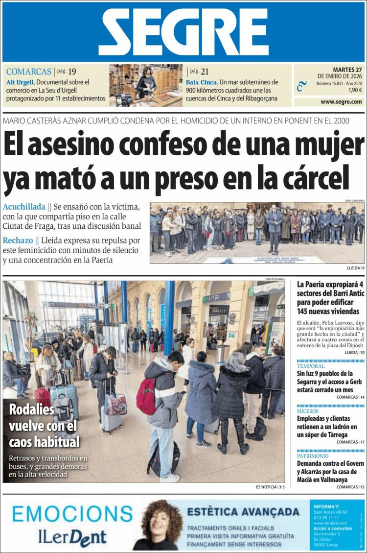 Portada de Segre  (Espa&ntilde;a)