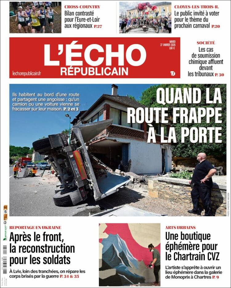 Portada de L'Echo Républicain (Francia)