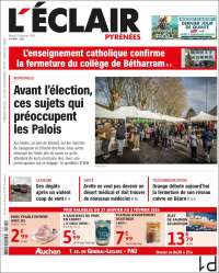 Portada de L'Eclair des Pyrénées (Francia)