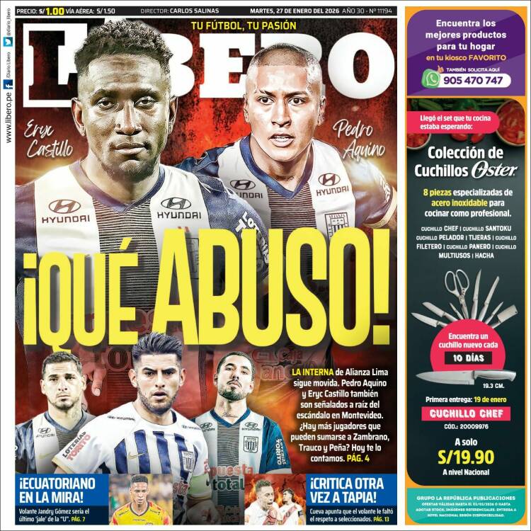 Portada de Líbero (Per&uacute;)