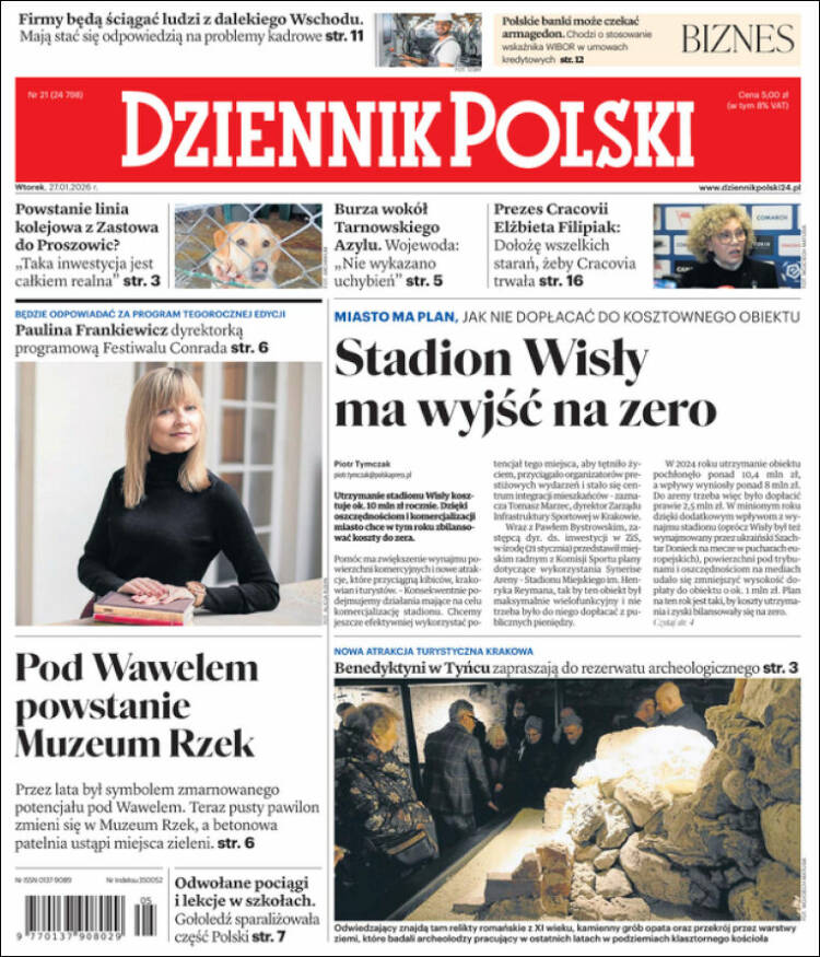 Portada de Dziennik (Polonia)