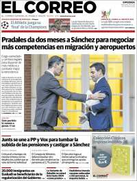 Portada de El Correo - Guipuzcoa (Espa&ntilde;a)