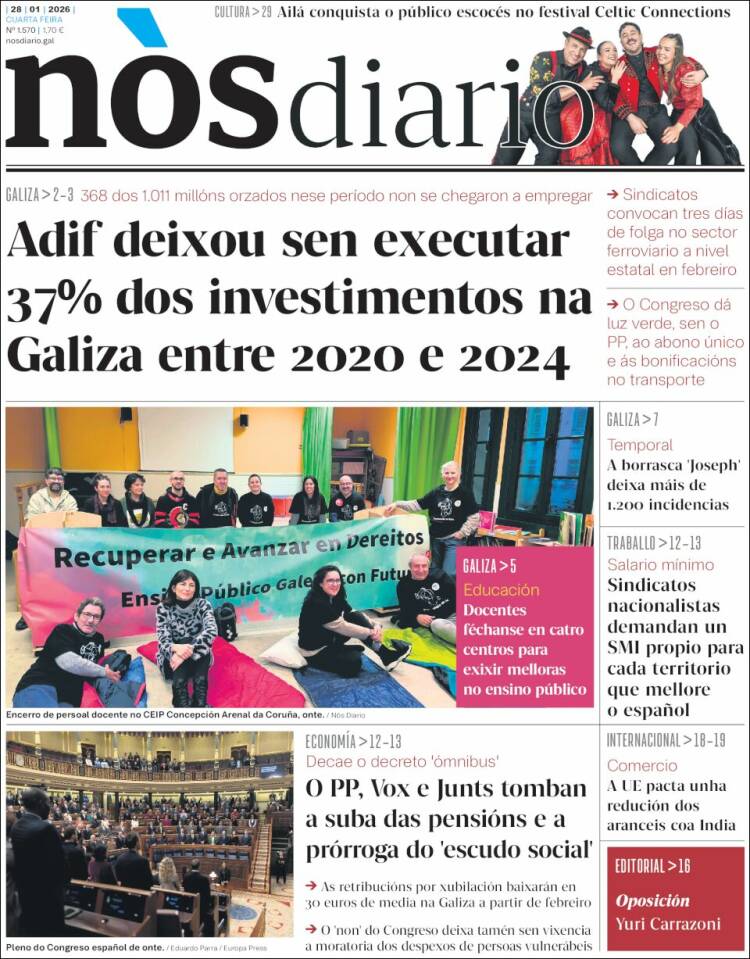 Portada de Nòs Diario (Espa&ntilde;a)
