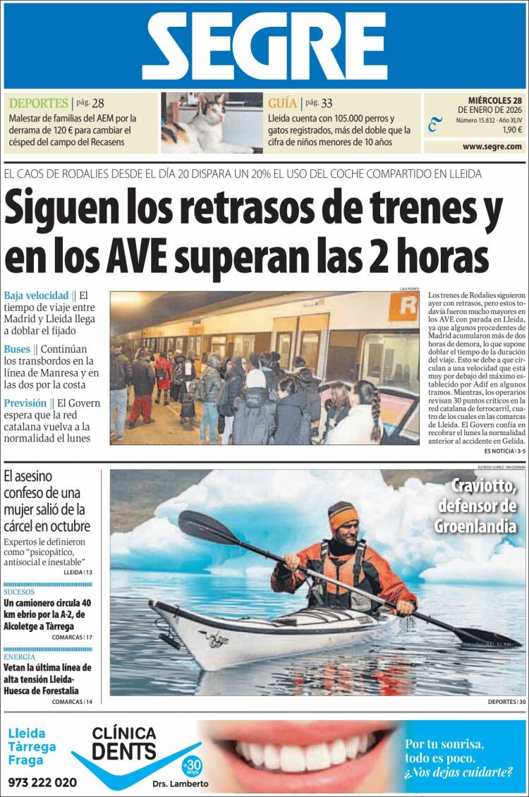 Portada de Segre  (Espa&ntilde;a)