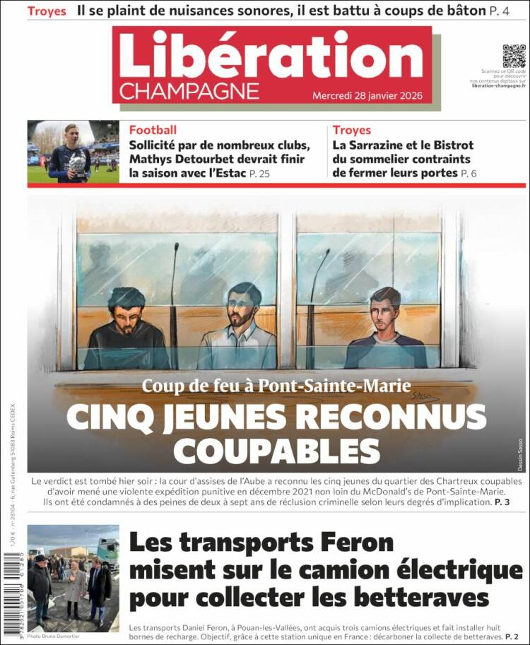 Portada de Libération Champagne (Francia)