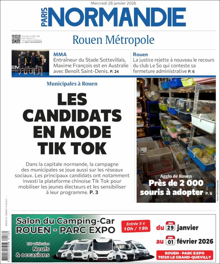 Portada de Paris Normandie (Francia)