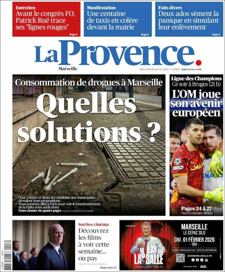 Portada de La Provence (Francia)