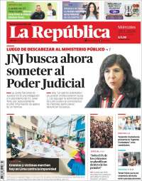 Portada de La Republica (Per&uacute;)