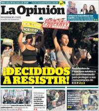 Portada de La Opinión (USA)