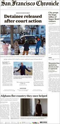 Portada de San Francisco Chronicle (USA)