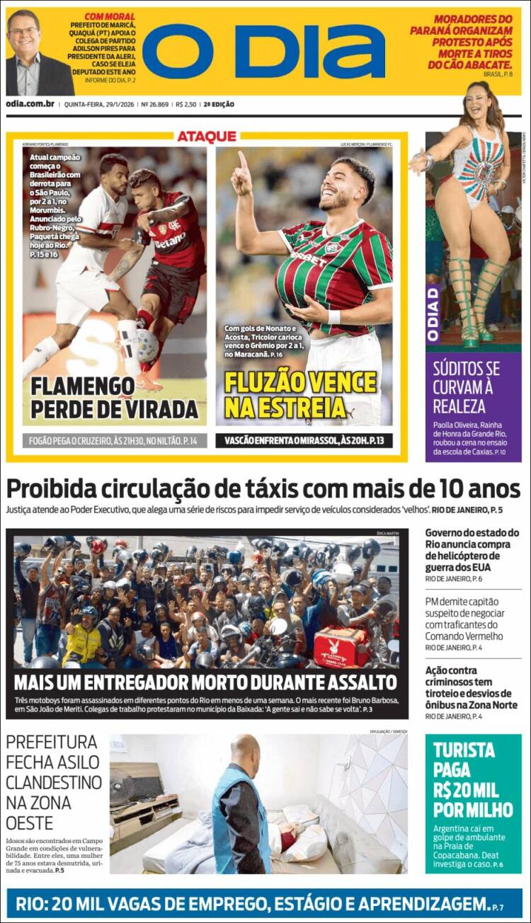 Portada de O Dia (Brasil)