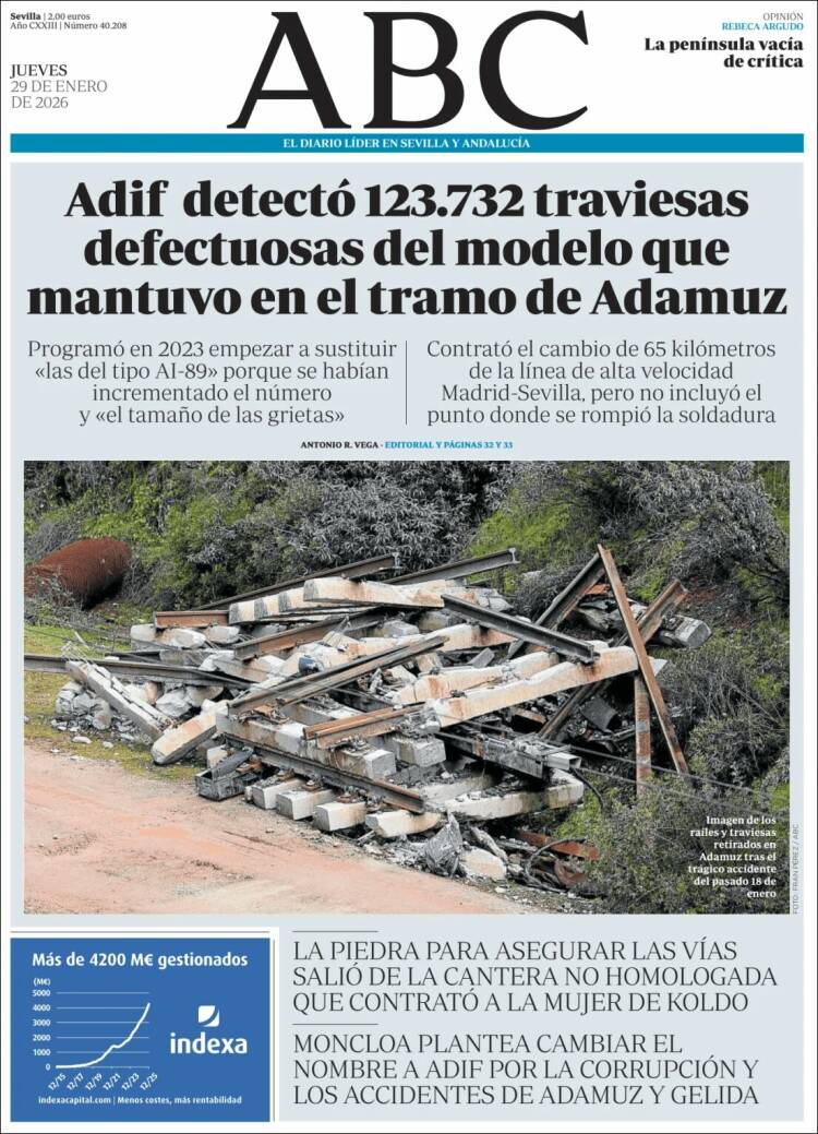 Portada de ABC - Sevilla (Espa&ntilde;a)