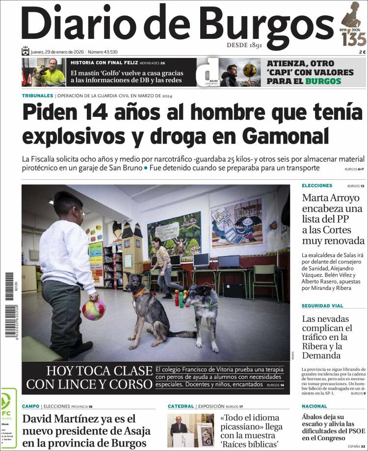 Portada de Diario de Burgos (Espa&ntilde;a)