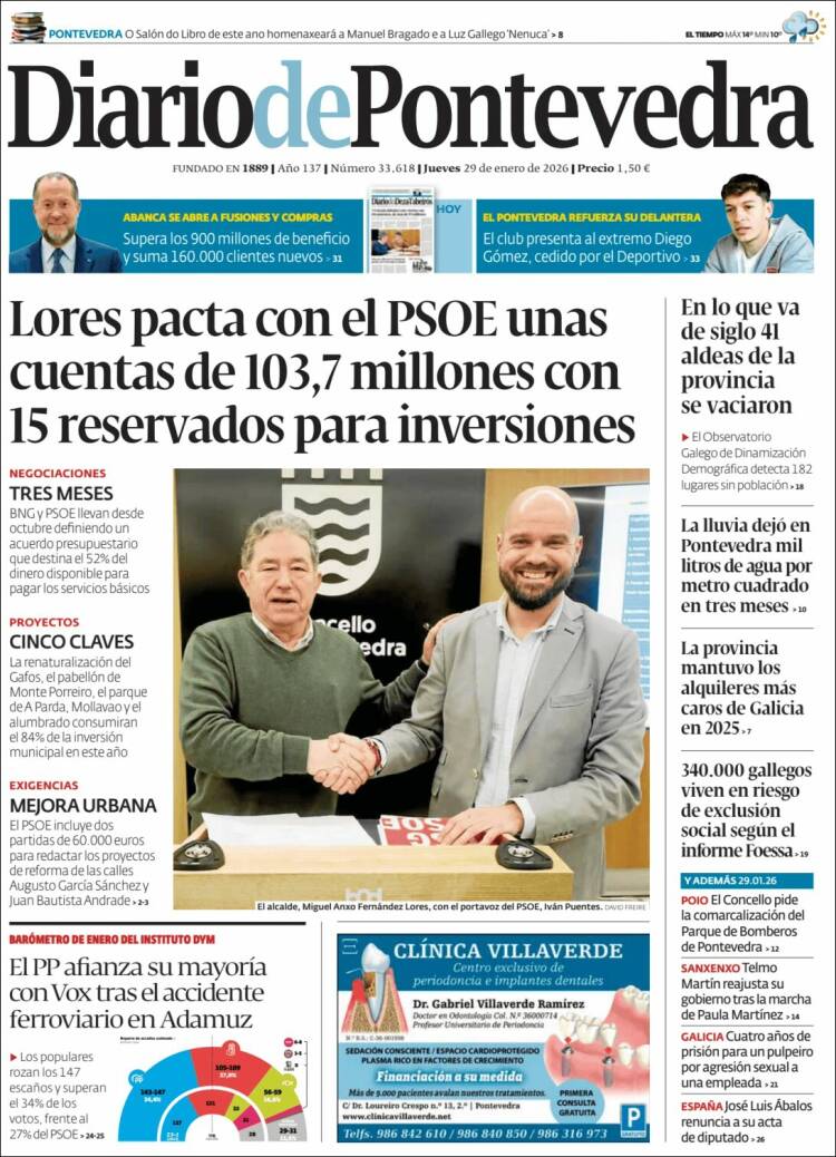 Portada de Diario de Pontevedra (Espa&ntilde;a)